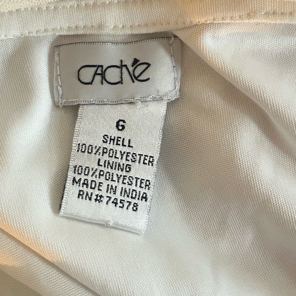 Beautiful White Dress With Sequins Full Length Size 6 By Cache - Picture 7 of 13